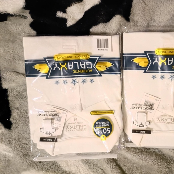 Galaxy By Harvic kids white uniform tops - Picture 1 of 1